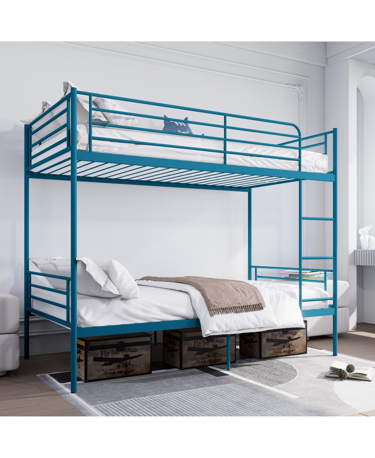 Streamdale Furniture Metal Twin Over Twin Bunk Bed with Ladder