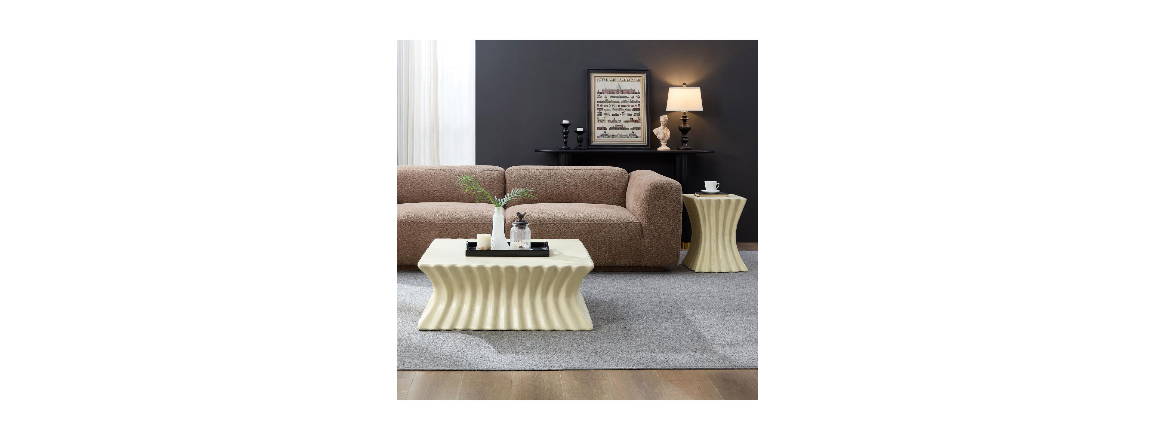 Streamdale Furniture Vintage Fiberglass Coffee Table Set