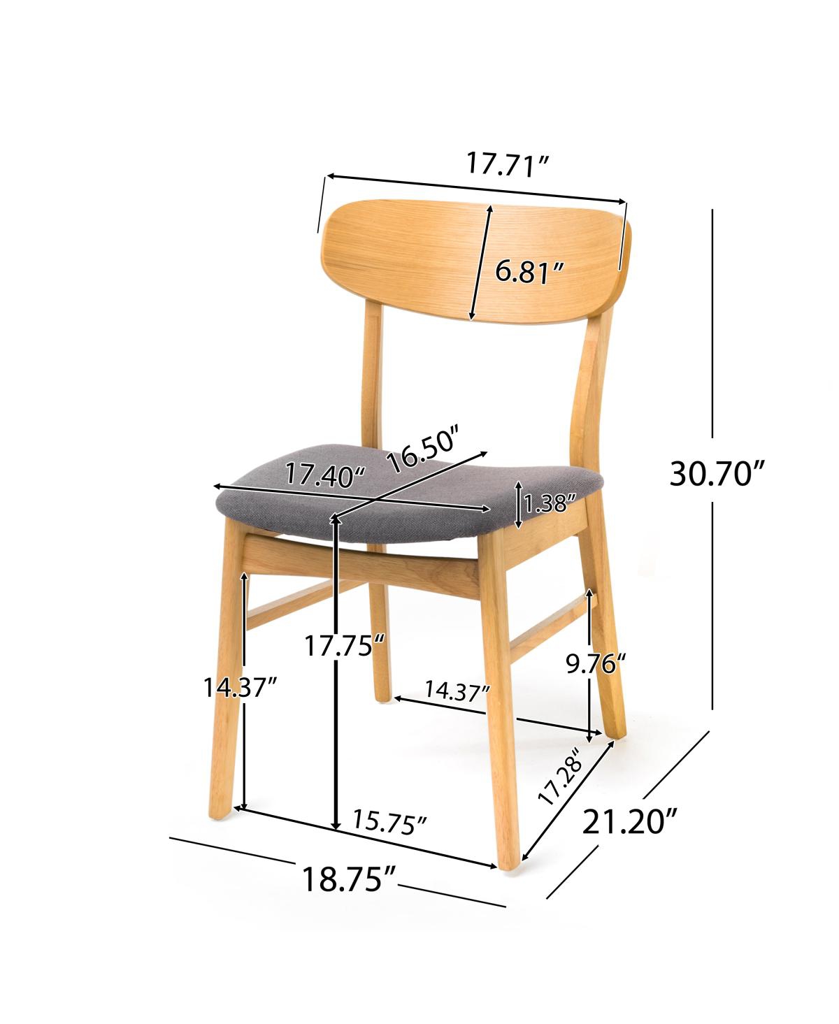 Streamdale Furniture 5-Piece Dining Table Set with Solid Wood Frame and 4 Upholstered Chairs