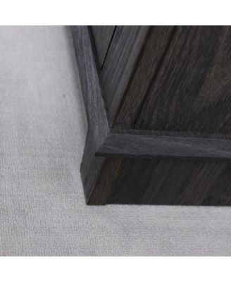  Display sideboard buffet with 4 mirrored doors, adjustable shelves, dark Brown finish