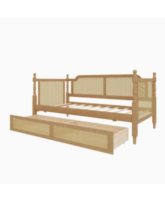Antique Walnut Twin Daybed with Drawers for Space-Saving