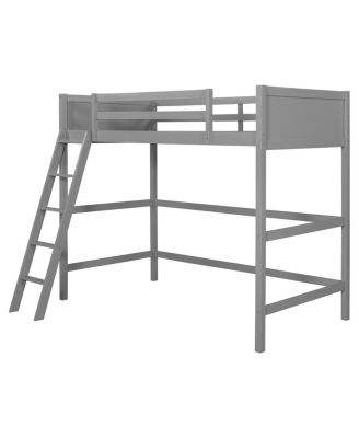 Solid Wood Twin Size Loft Bed with Ladder
