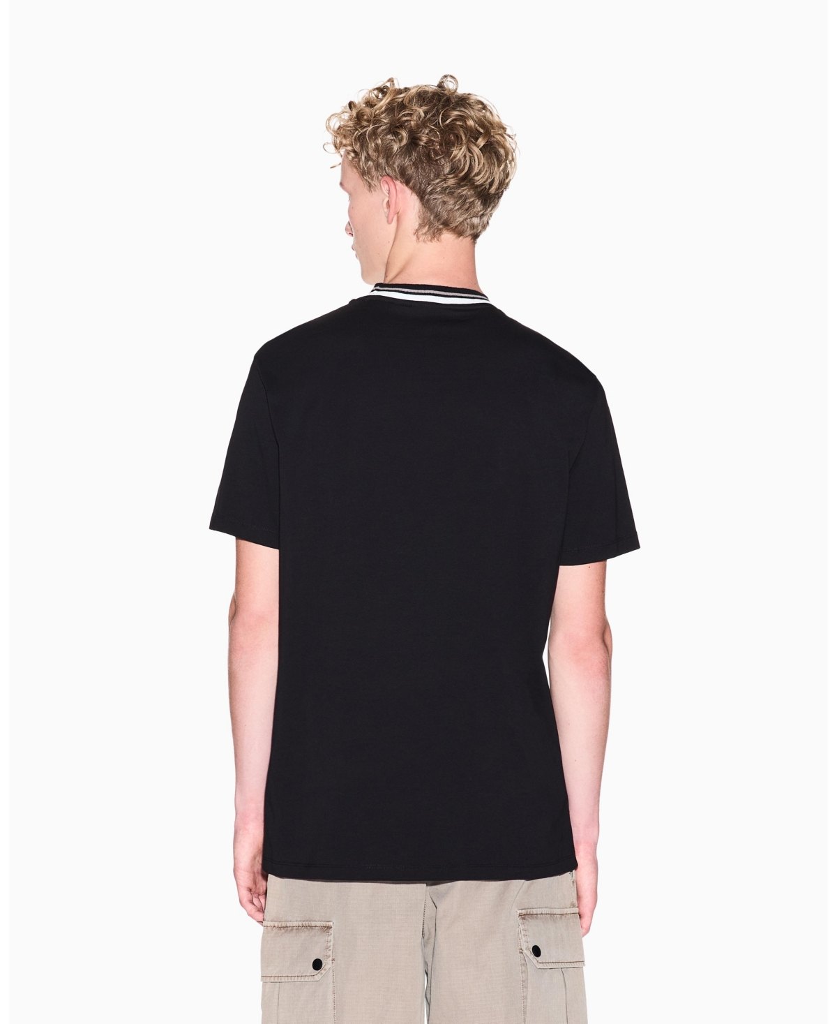 A|X Armani Exchange Men's Short Sleeve Tipping Logo T-Shirt