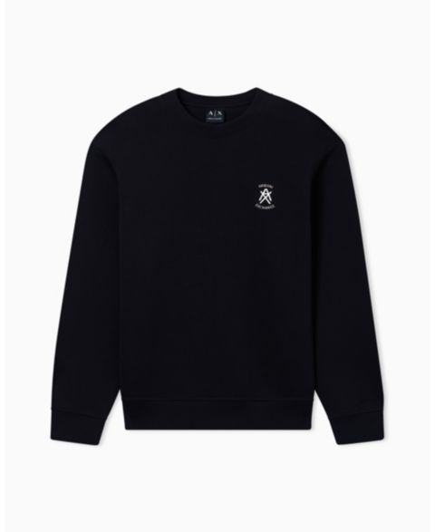 Мужская толстовка A|X Armani Exchange Graphic Crew Neck, цвет: Чёрный