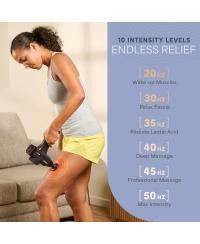 Sonic Pro Handheld Percussion Massage Gun with 8 Attachments for Deep Tissue Relief