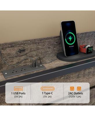 Queen Bed Frame with Storage Headboard & 12 Drawers, Metal Platform