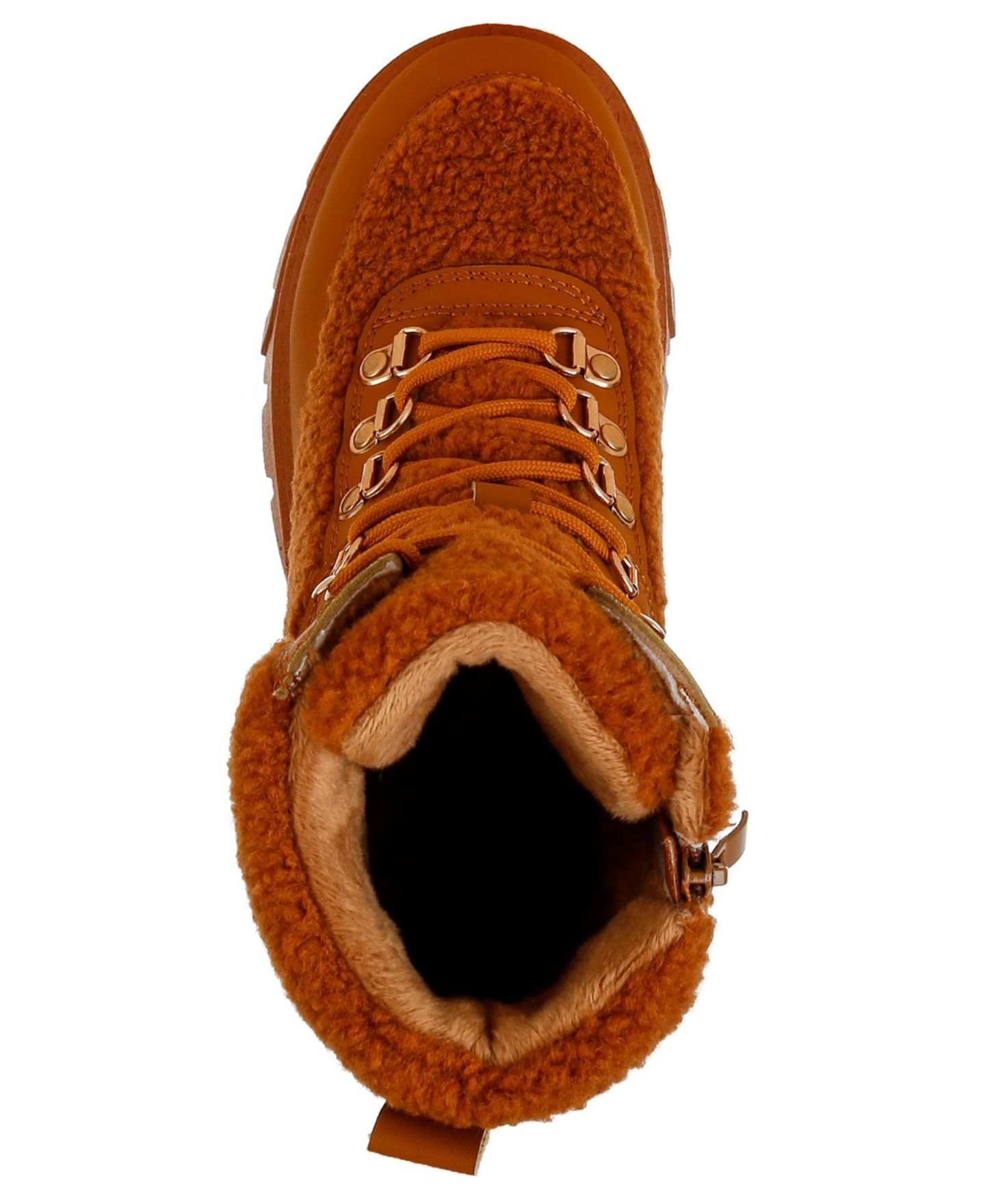 Женские ботинки London Rag Wellerman Faux Fur Detail Chunky Hiker, цвет: Бежевый / Хаки — фото 5