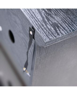 45" 3-Door Mirrored Storage Cabinet