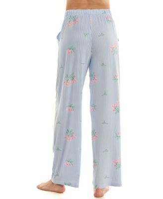 Women's Open Leg Mid-Rise Sleep Pants