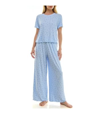 Women's Printed T-Shirt & Paper Bag Pants, 2-Piece Pajama Set