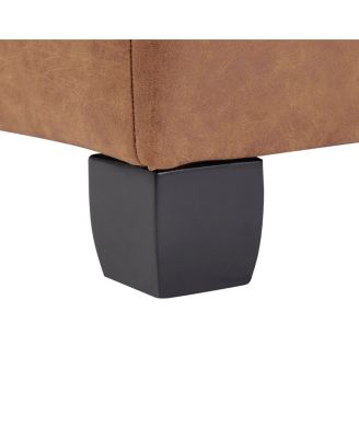 Faux Leather Storage Ottoman - Lift-Top Footrest Stool
