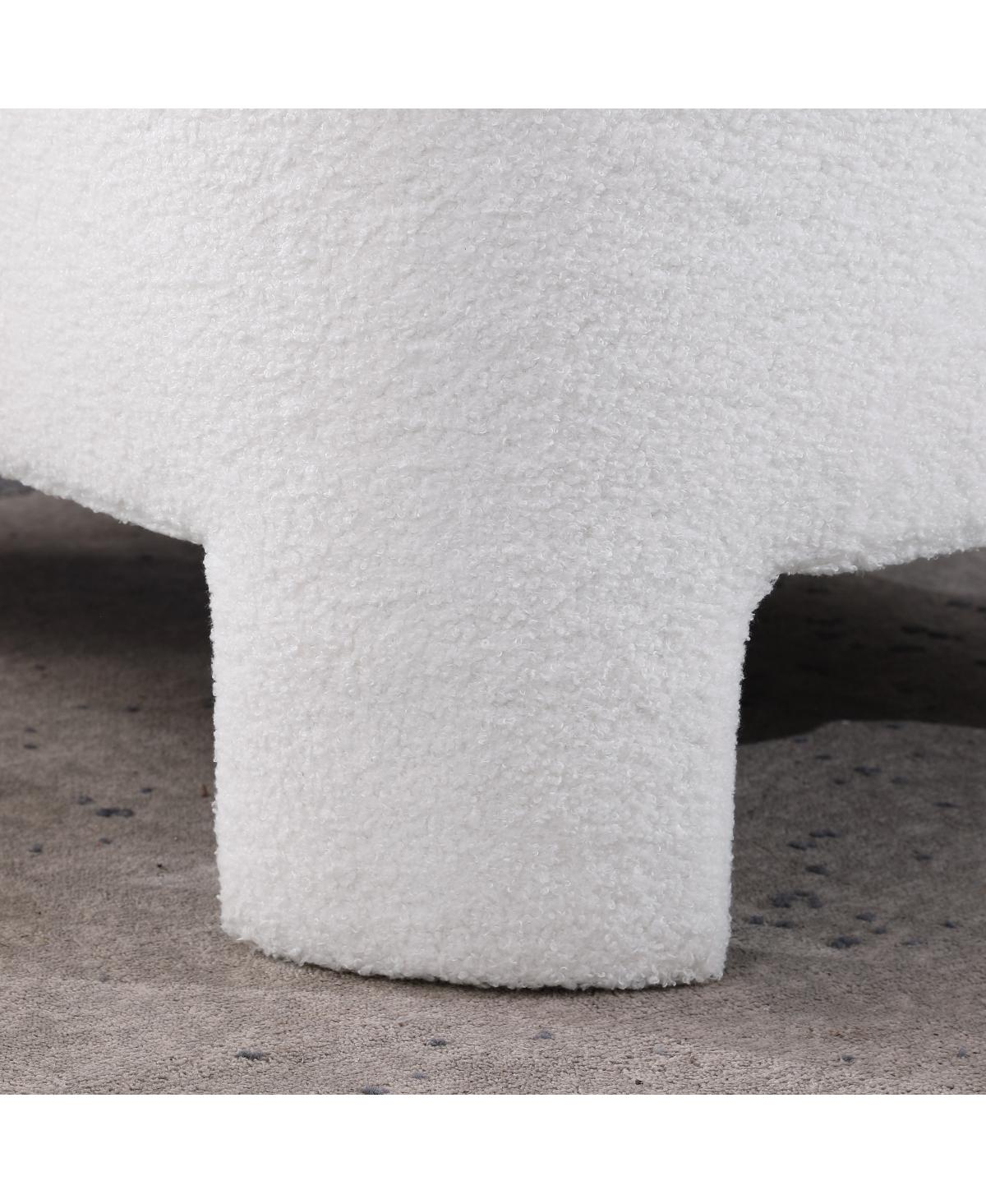 Streamdale Furniture Sherpa Sofa Ottoman, No Assembly Required