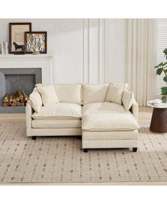 Cloud Sofa Ottoman, Modern Sectional Couch for Living Room