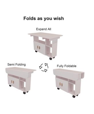 Modern Movable Folding Dining Table for Small Spaces