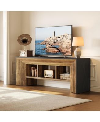 TV Stand for Up to 70 Inch TV, 63 Inches Long Entertainment Center with 3 Storage Cubes,Industrial Large Media Television Console