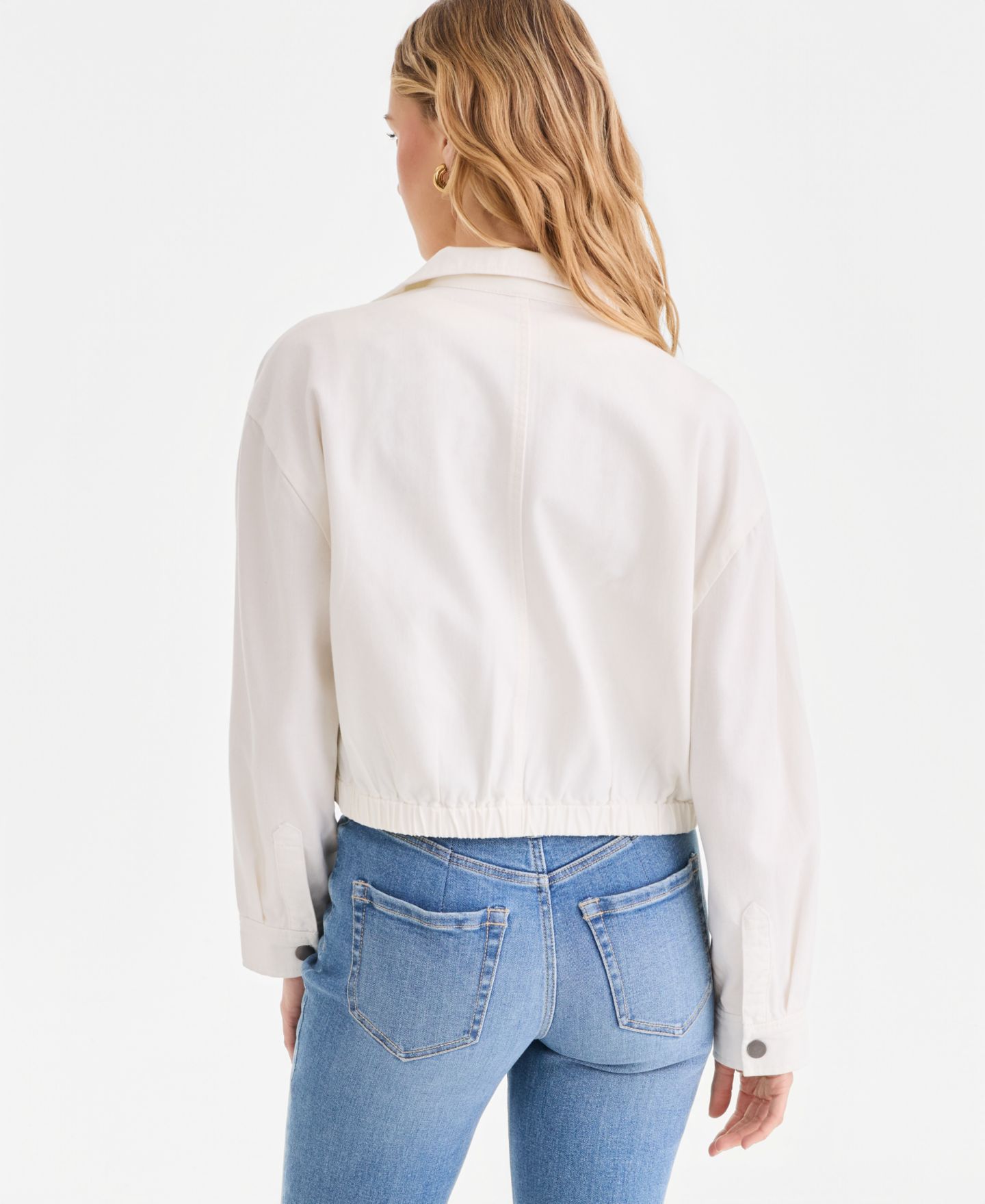 Женская куртка I.N.C. International Concepts Denim Bomber, цвет: Экрю варёный — фото 2