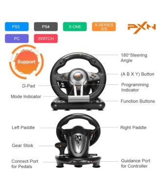 V3 PRO 180 USB Black Racing Wheel With Pedals.