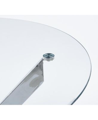 1+4,5pcs Dining Set, Metal Leg Table, Mid-century Glass Top Table