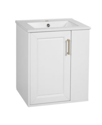 20" Wall Mounted Bathroom Cabinet with Side Cabinet Combo, Bathroom Cabinet with Soft-Closing Door, Modern Bathroom Vanity with Sink.