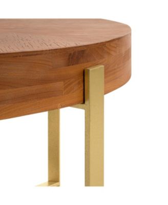 Modern Retro Round Coffee Table, Gold Legs