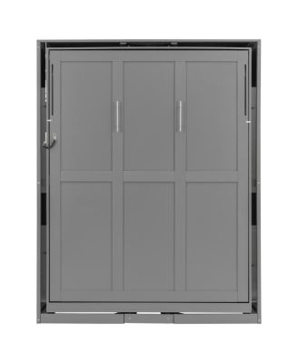 Rotating Queen Murphy Bed with Hidden Storage, Space-Saving Wall Bed for Small Rooms