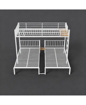 Triple Bunk Bed for Kids, 3 Beds, Metal, Separates into 3 Twin Beds