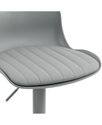  Bar Stools Set of 2 – Modern PU Leather Counter Height Swivel Chairs