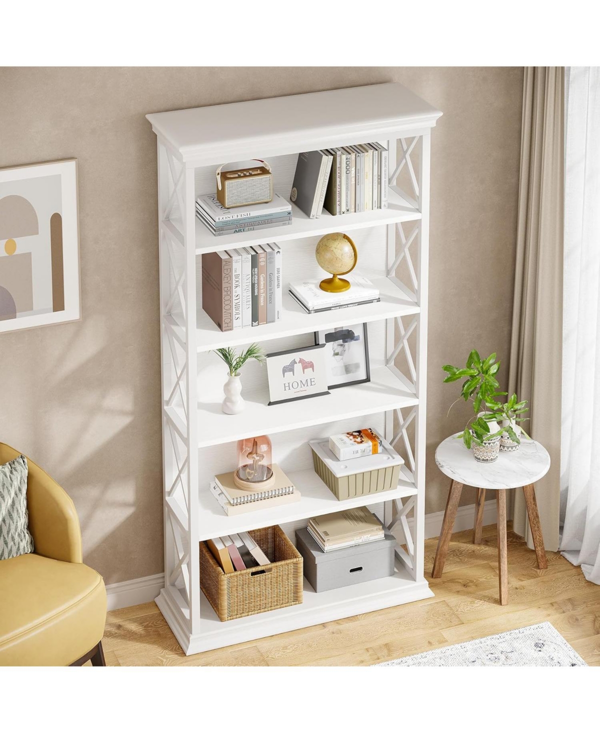 Tribesigns 6-Tier Kitchen Pantry, 71 Inches Industrial Storage Cabinet, Floor Standing 5 Shelf Pantry Organizer