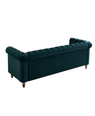 Chesterfield Velvet Sofa 84.65 inch for Living Room 