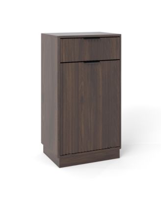 Woodgrain Tilt-Out Trash Cabinet - Walnut Finish