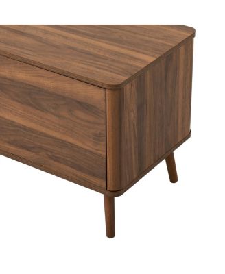 78" TV Stand for TVs up to 85", Modern Entertainment Center with Soft-Close Doors, Walnut