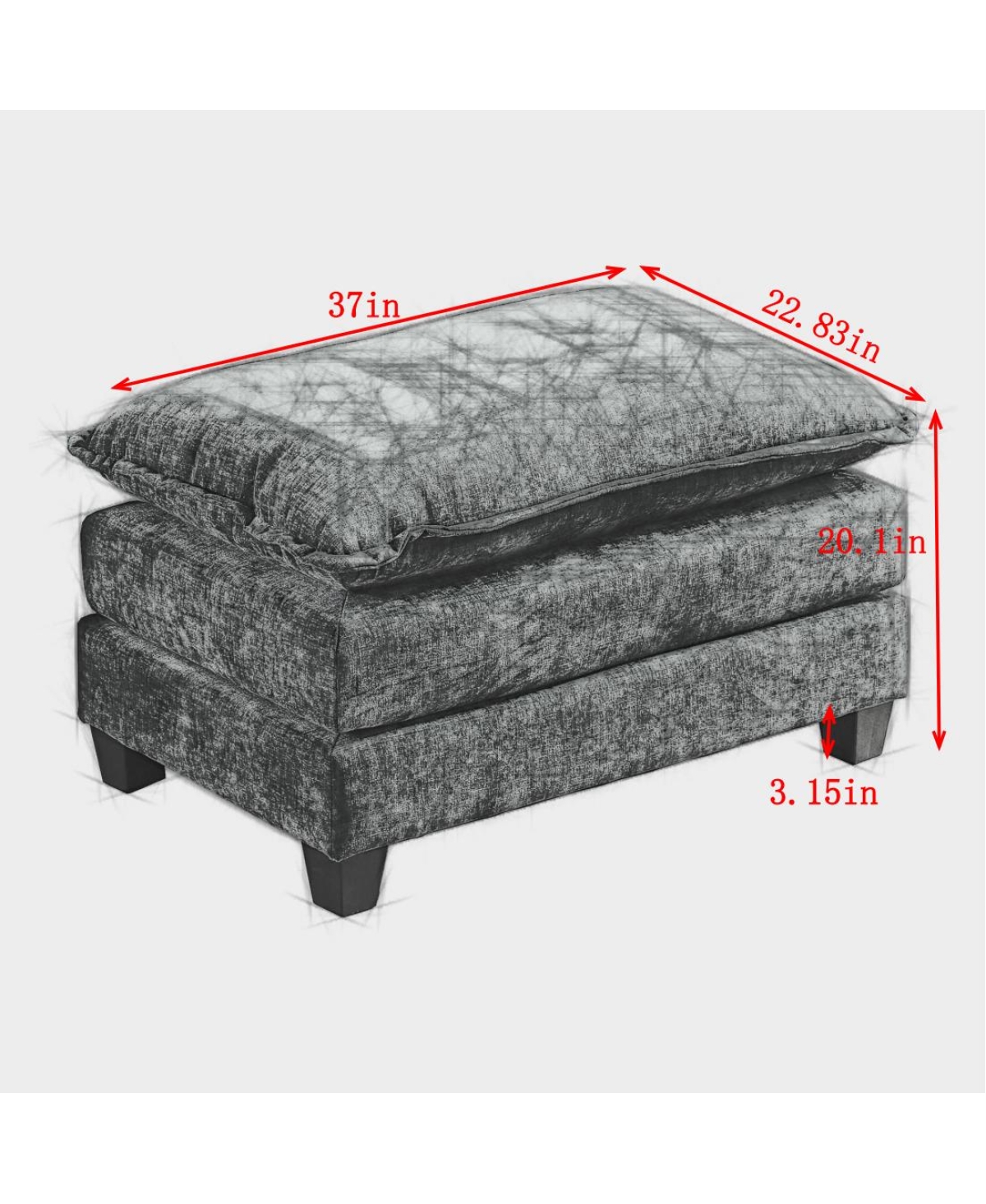 Streamdale Furniture Luxurious Velvet Lounge Chair with Adjustable Backrest