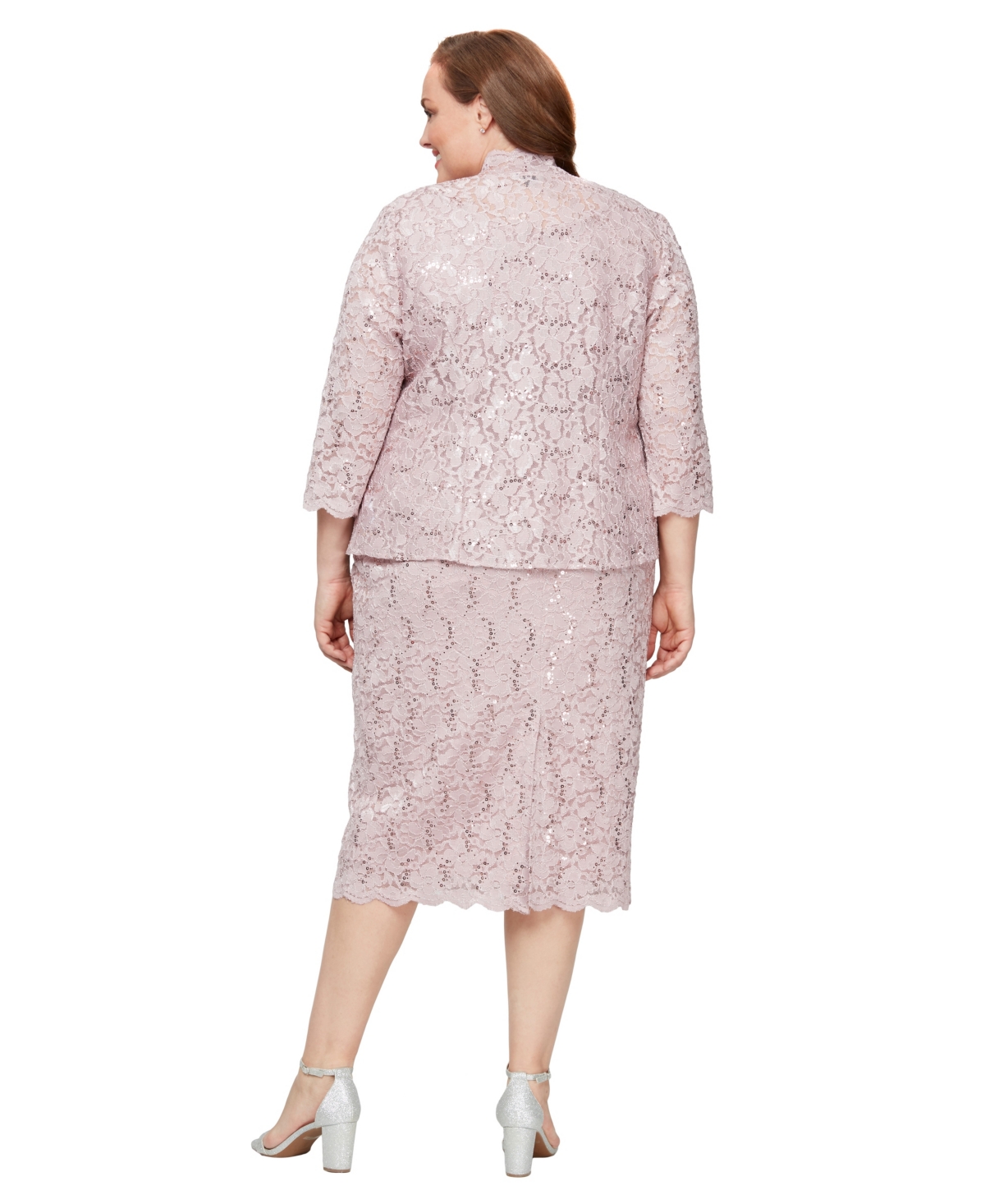 Sl Fashions Plus 2-Pc. Lace Jacket & Sheath Dress Set