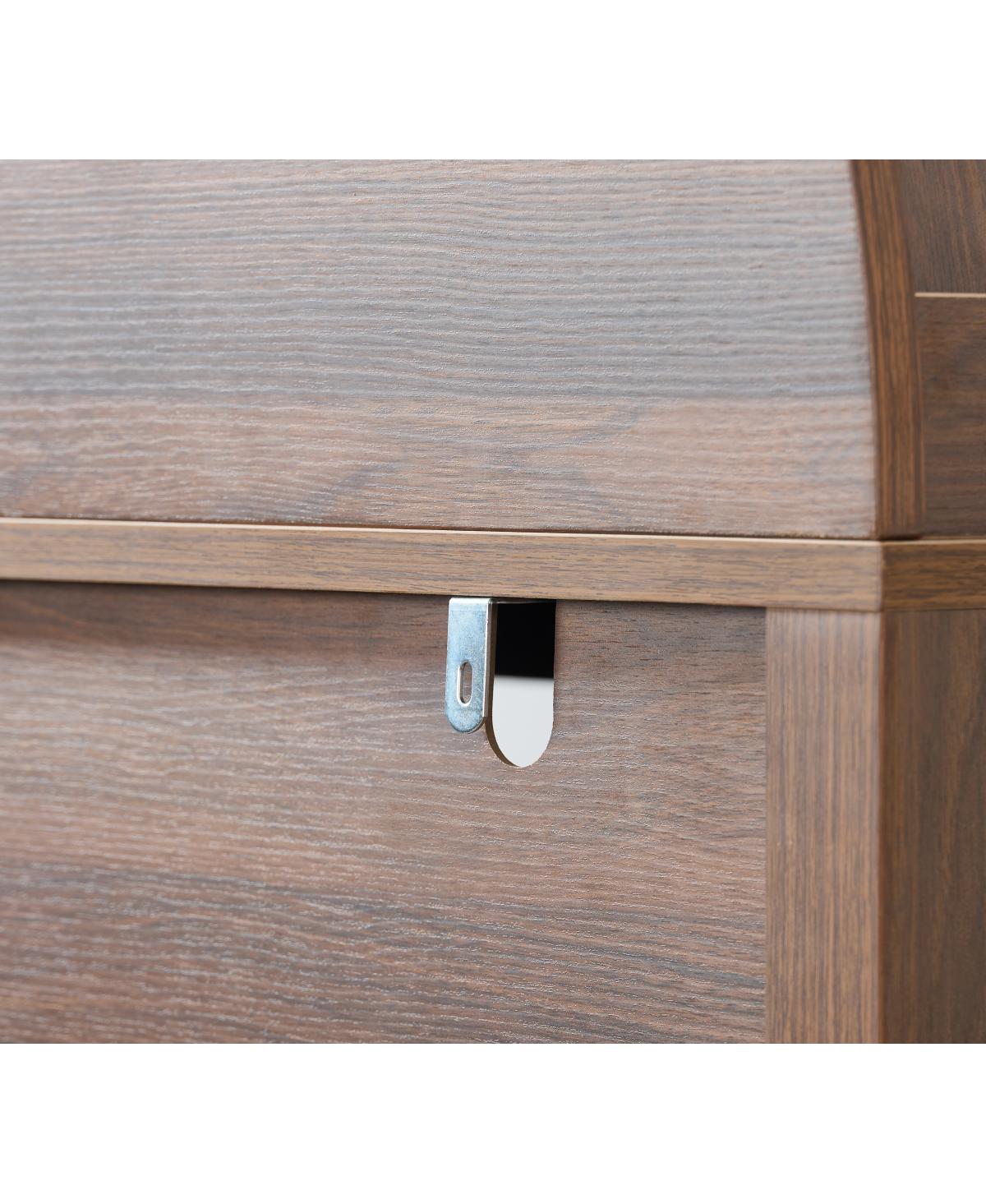 Streamdale Furniture Dome Cabinet, Walnut, high-quality materials, antique craftsmanship, large storage