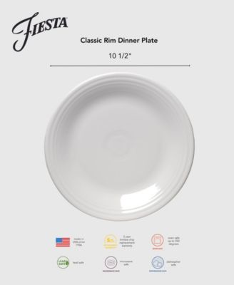 Linen Classic Rim Dinner Plate, Set of 4