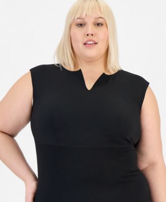 Plus Size Sleeveless Sheath Dress