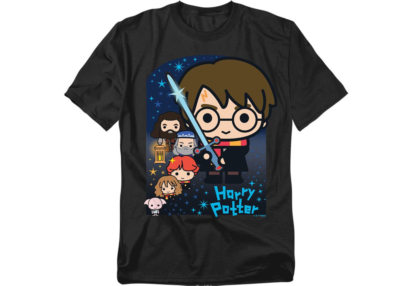 Мужская футболка Harry Potter Chibi Friends, цвет: Чёрный — фото 1