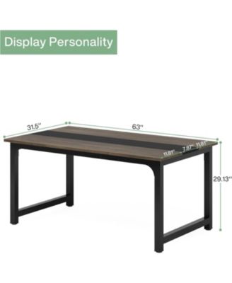 63” Executive Desk, Large Office Computer Desk with Thicken Frame, Modern Simple Workstation Business Furniture