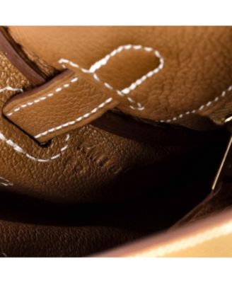 Kelly 25 Handbag Brown Togo with Gold Hardware