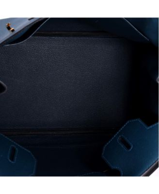 Birkin 30 Handbag Blue Epsom with Gold Hardware