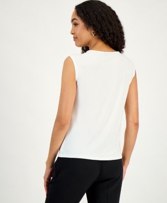 Women's Twist-Neck Sleeveless Top
