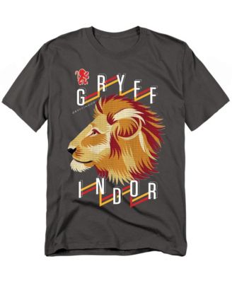 Men's Gryffindor Textured Lion Headshot T Shirt
