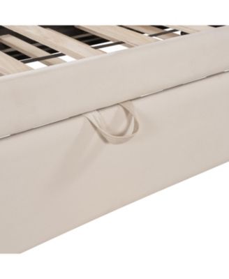 Upholstered L-Shaped Daybed with Twin Trundle