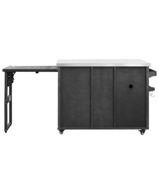 78.3" Outdoor Kitchen Island with Foldable Grill Table.