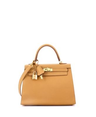 Kelly 25 Handbag Brown Epsom with Gold Hardware
