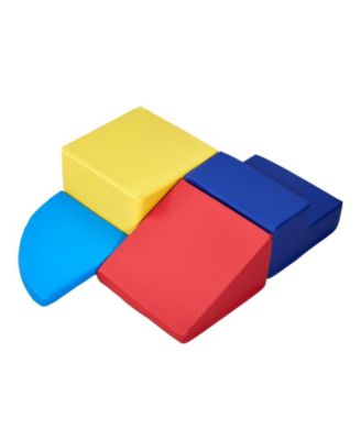 Foam Climbing Toys, 4-Piece Set, PU Leather Soft Play Blocks, Indoor Climb & Crawl Set, Easy Clean, 6M-3Y