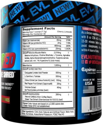 Ultimate Pre Workout Powder - Thermogenic Fat Burner Preworkout Powder Drink -Fat Burning Creatine Free Preworkout Drink-Cherry Limeade