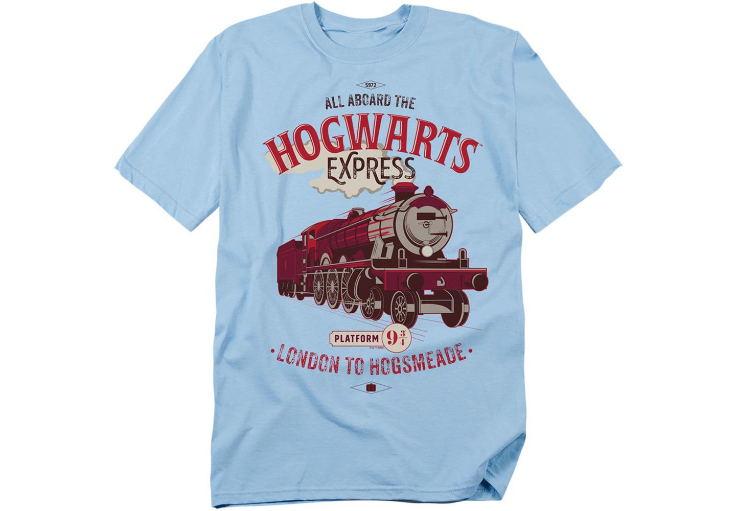 Мужская футболка Harry Potter Hogwarts Express Wred Letters, цвет: Светлый синий — фото 1