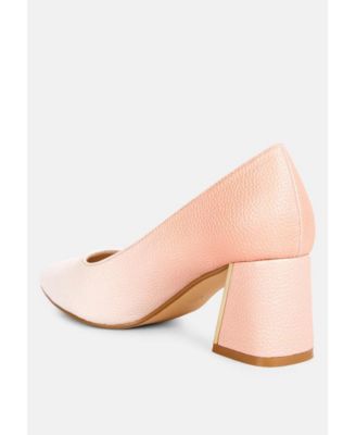 Womens harlow metallic accent block heel pumps