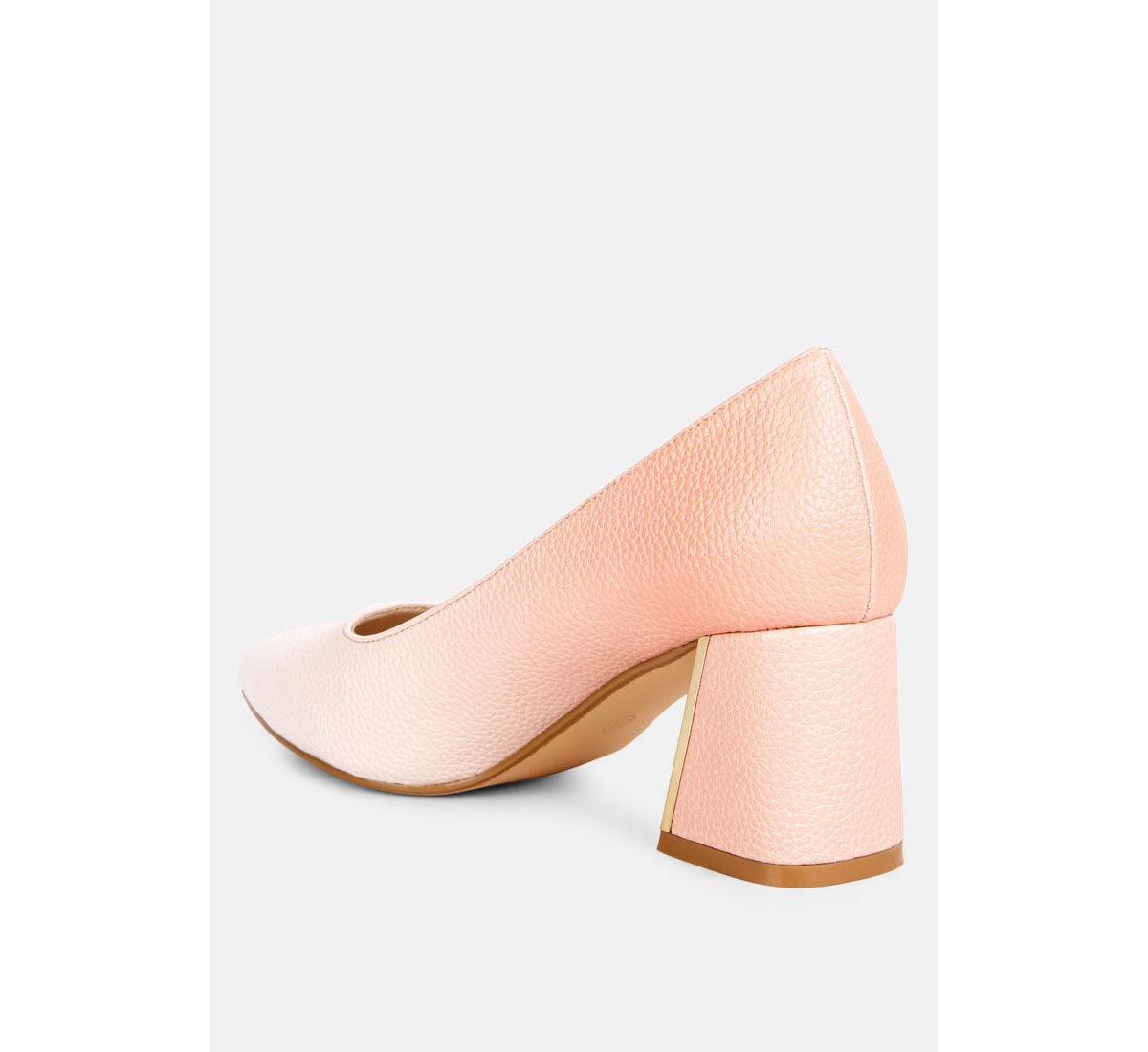 Women's Harlow metallic accent block heel pumps